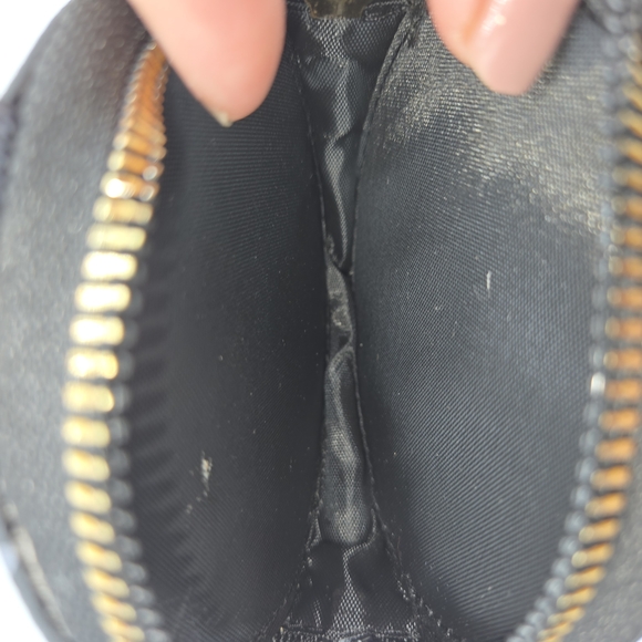 Black and Gray Monogram Coin Pouch - Picture 10 of 13